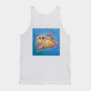 Coralpinkowlwithfriend Tank Top